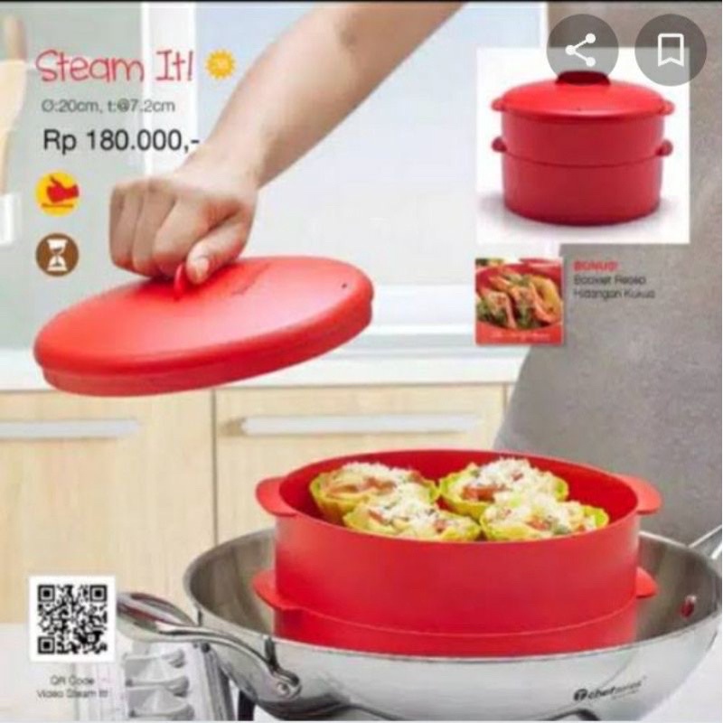 Jual Steam it kukusan TUPPERWARE ORIGINAL 1 Layer +tutup | Shopee Indonesia