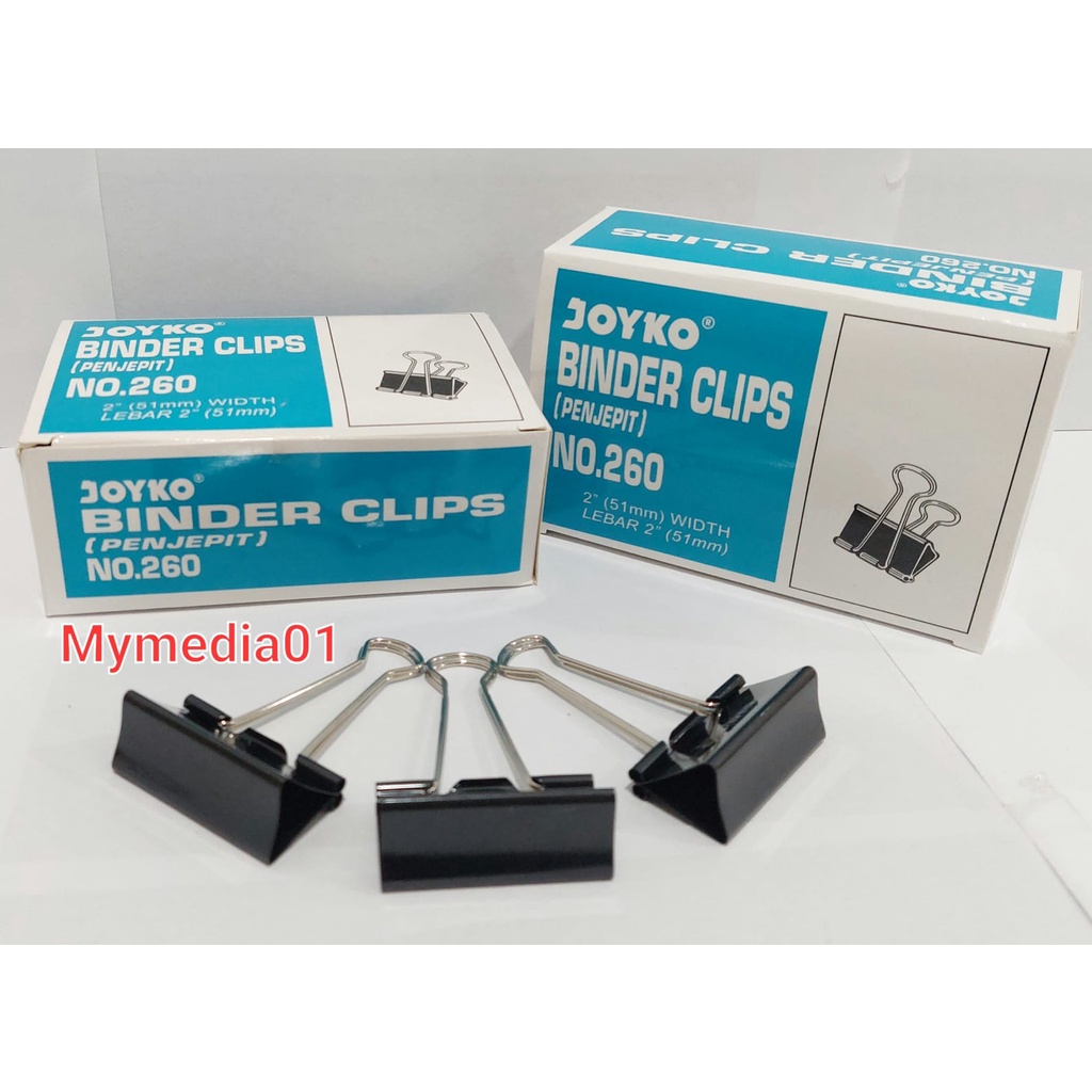 Jual Binder Clips Joyko No.260/Penjepit Kertas Dokumen File Besar ...