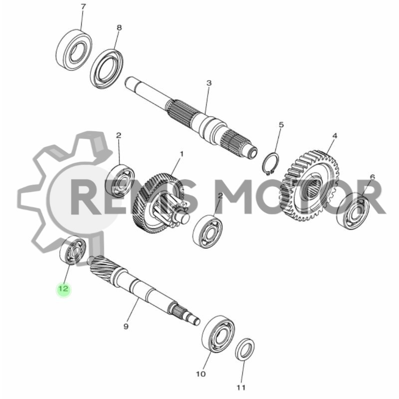 Jual BEARING RASIO AS PULY AEROX NMAX LEXI ORIGINAL YAMAHA GEARBOX ...