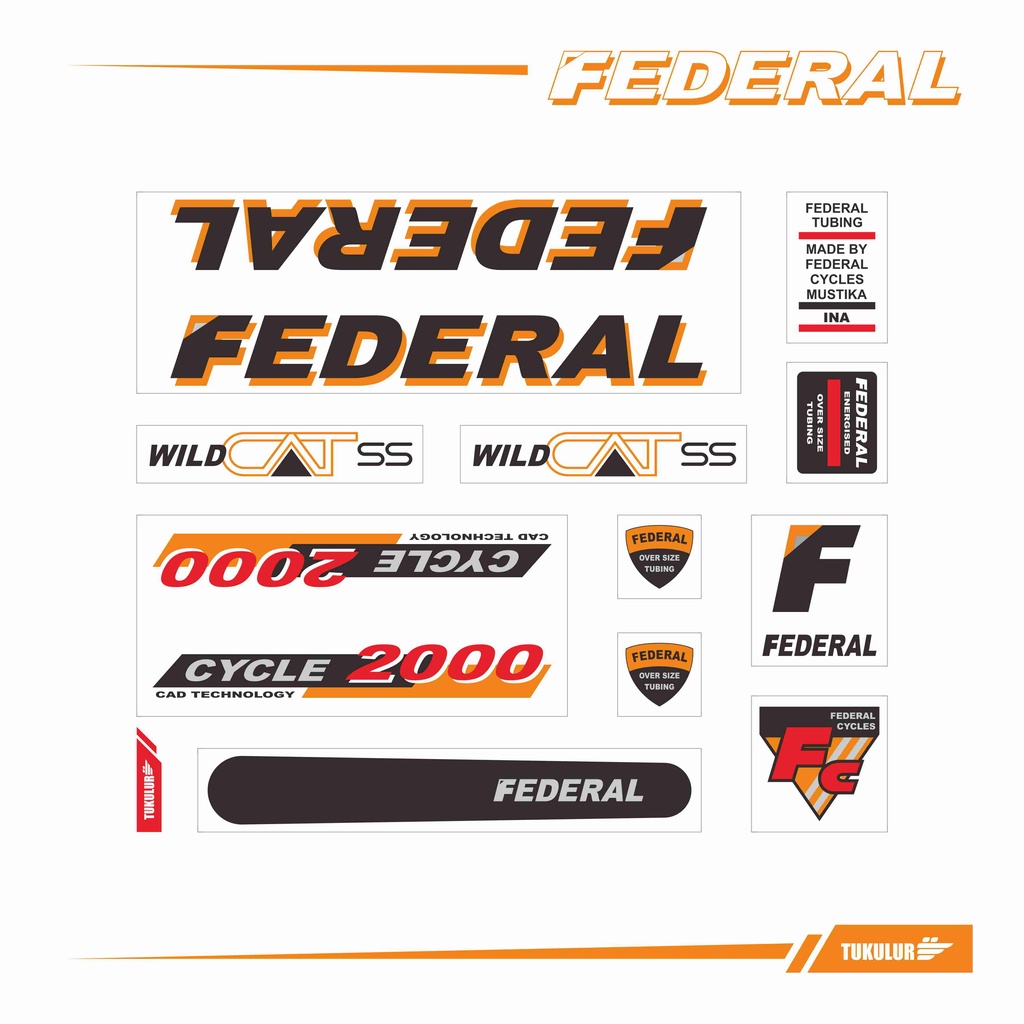 Jual STIKER DECAL SEPEDA FEDERAL WILD CAT MODEL 2 | Shopee Indonesia