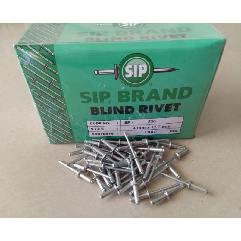 Jual (100pcs)Paku Rivet Sip Brand 550 ( 4mm x 12,7mm) | Shopee Indonesia