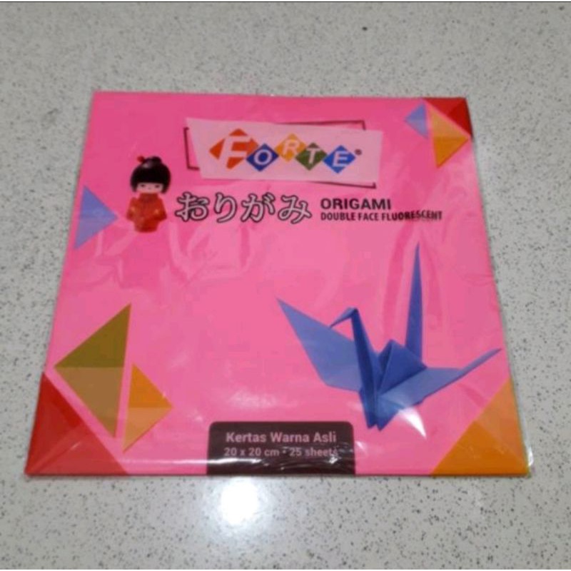 Jual Kertas Origami Forte 20x20 cm (25 lembar)/ Kertas Lipat 20x20 cm ...