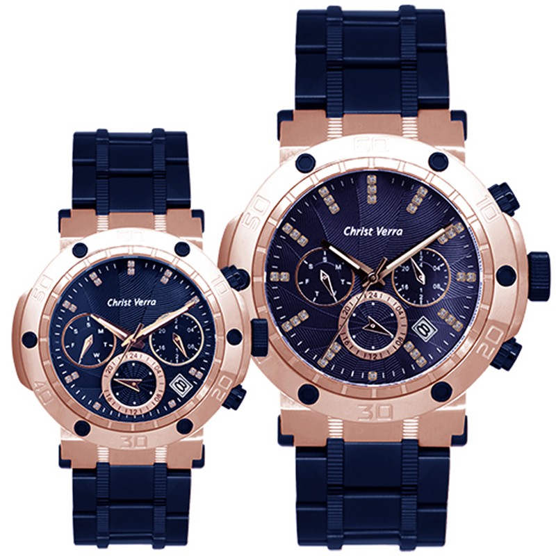 Christ Verra CV52283 Jam Tangan Couple Chronograph