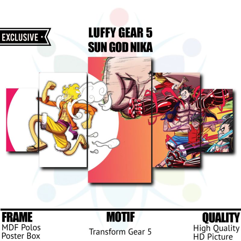 Jual Mokun Custom One Piece Luffy Gear 5 Sun God Nika Hiasan Dinding ...