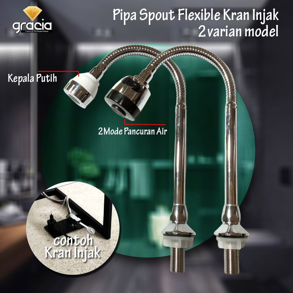 Jual Spout Flexible kran injak / leher angsa kran injak / kepala kran ...