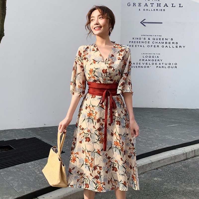 Jual Dress Korea Vintage Maria Dress Kondangan Korean Style Baju Wanita Kekinian Outfit