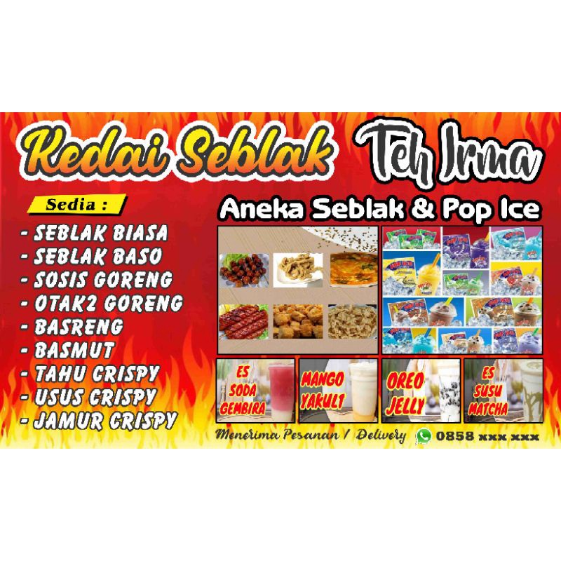 Jual Spanduk Warung Seblak Spanduk Seblak Spanduk Warung Spanduk The