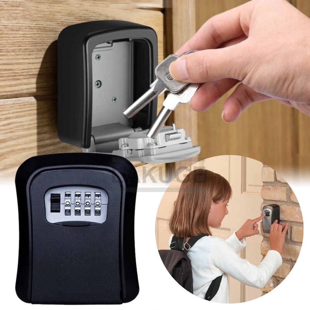 Jual Kotak Brankas Kunci Dinding Key Safe Security Storage Combination ...