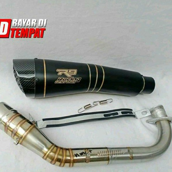 Jual knalpot racing r9 h2 all matic vario beat nmax pcx fino dll ...