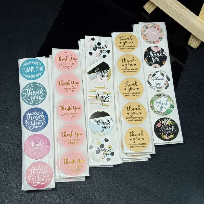 Jual 100 PCS Stiker Thank You / 100 PCS Stiker Thank You / Sticker