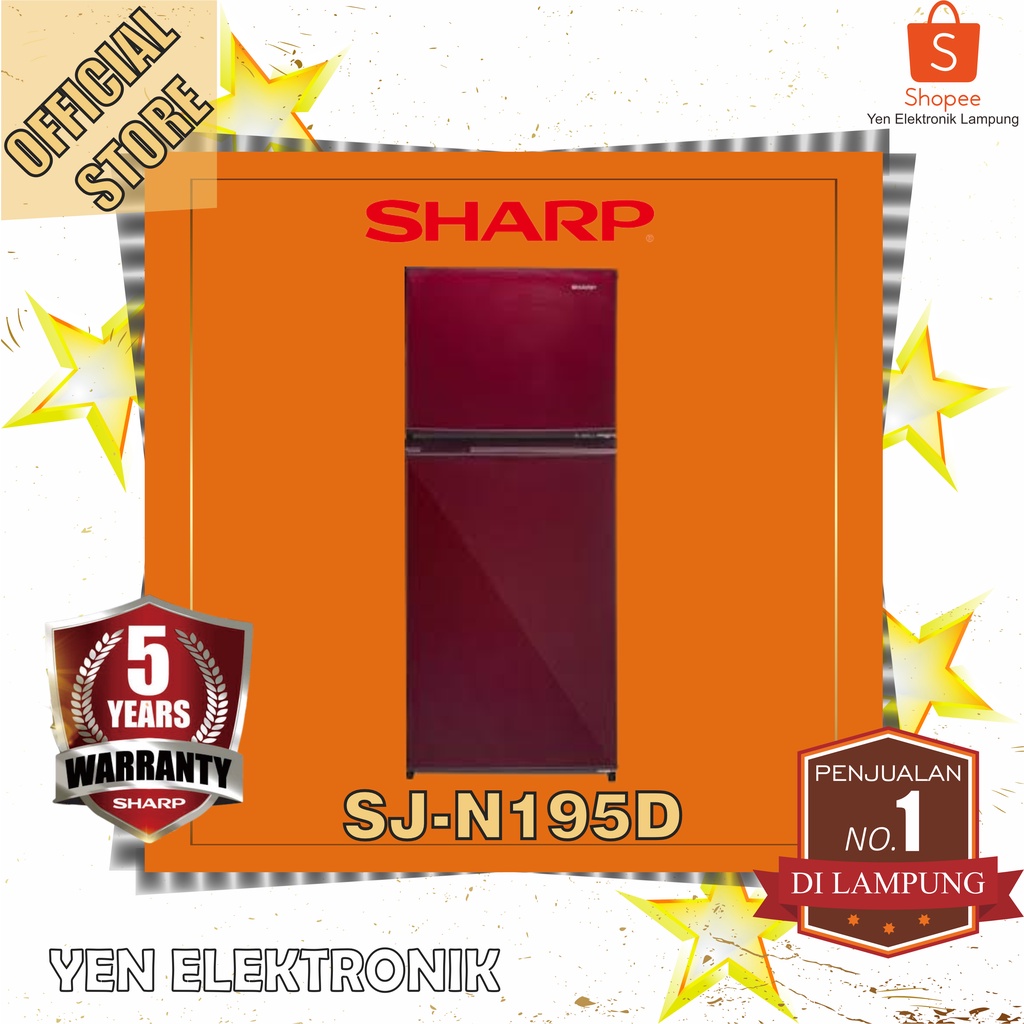 Jual Kulkas Sharp 195 MD Lemari Es 2 Pintu Garansi Resmi (SJ-195MD ...