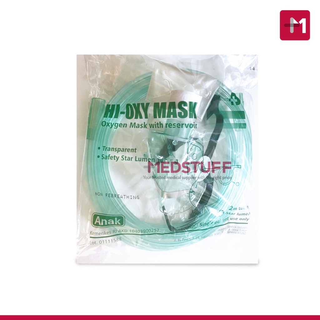 Jual Hi Oxygen Mask Masker NRM Non Rebreathing Mask | Shopee Indonesia