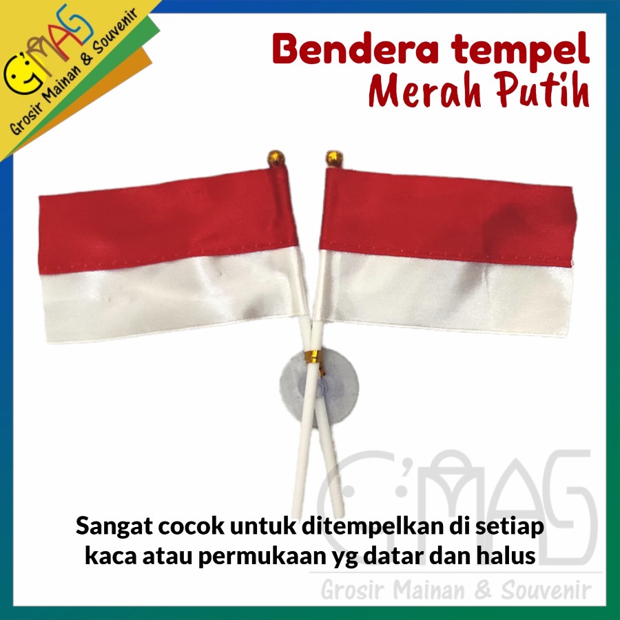 Jual Bendera tempel bendera kaca dekorasi hut RI | Shopee Indonesia