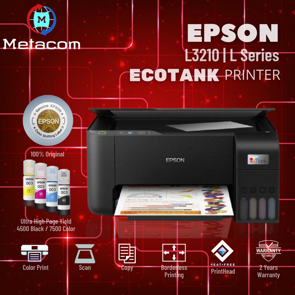 Jual Printer Epson L3210 All in One Print, Scan, Copy - Pengganti L3110 ...