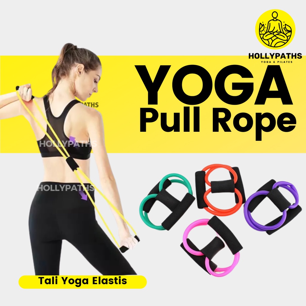 Jual Tali Stretching Yoga Pull Rope Pilates Fitness Resistance Band Tali Fitness Power