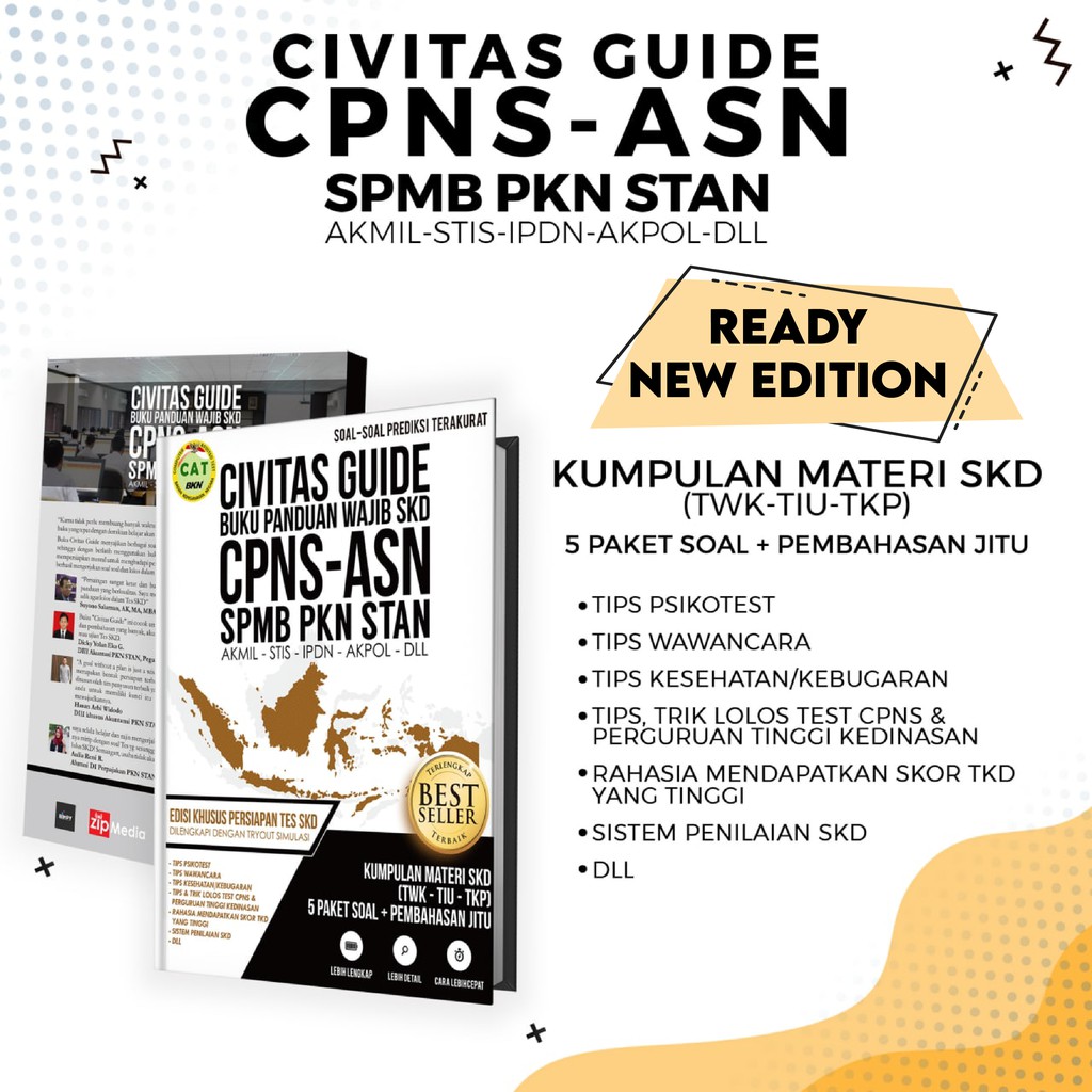 Jual Buku SKD CPNS/PKN STAN (Civitas Guide Edisi SKD Buku Panduan Wajib ...