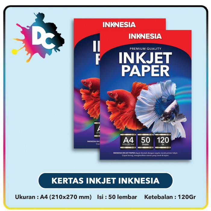 Jual Kertas / Kertas Inkjet / Inkjet Paper Inknesia A4 120Gr Isi 50 ...