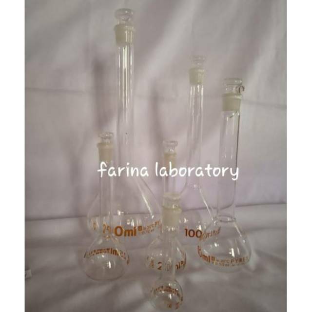 Jual Labu Ukur-Volumetric Flask 250ml Tutup Glass Pyrex Class A ...