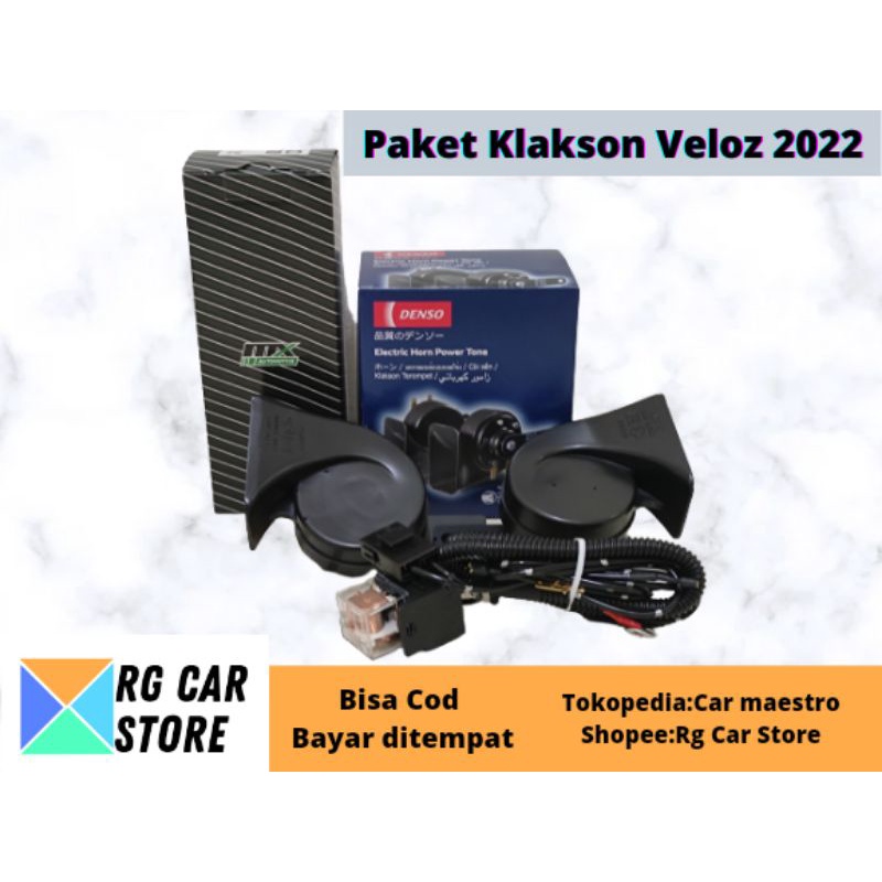Jual PAKET KLAKSON AVANZA VELOZ 2022 MODEL DENSO KEONG ORIGINAL DAN RELAY KLAKSON MX Shopee