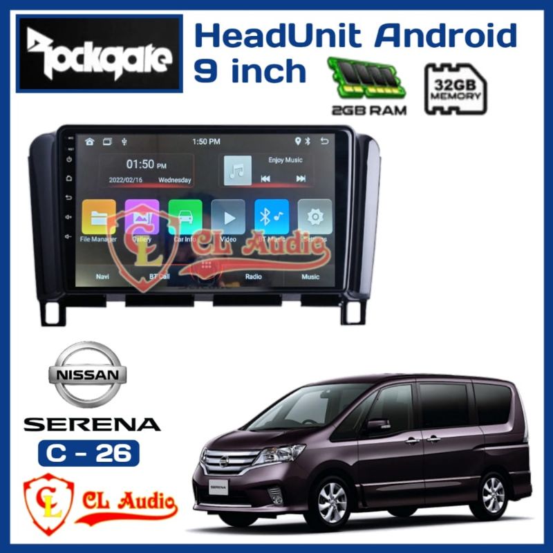 Jual Head Unit Android Rockgate 9 Inch OEM Nissan Serena C26 Ram 2/32 ...
