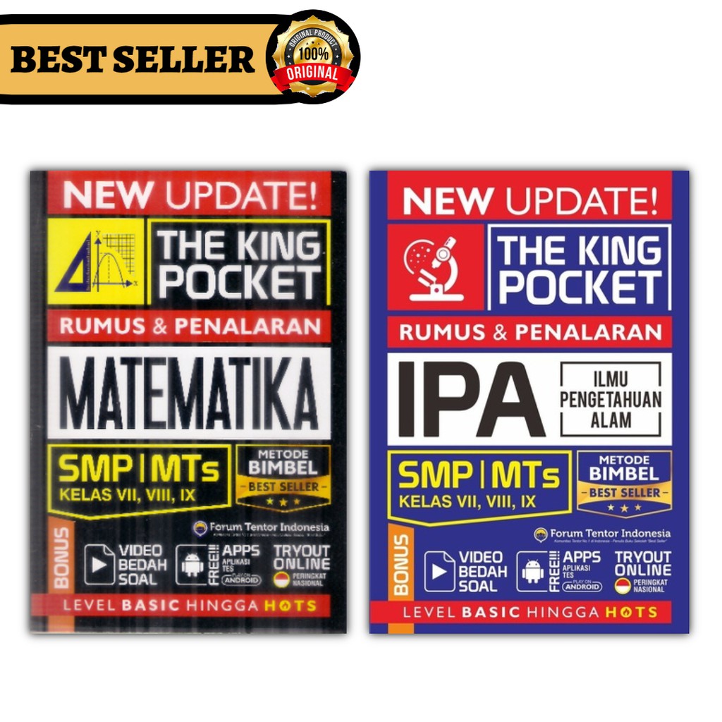 Jual New Update The King Pocket Matematika Ipa Smp Mts Rumus Matematika