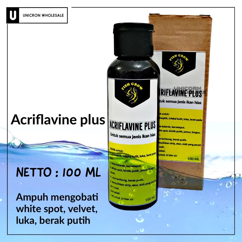 Jual ACRIFLAVINE HCL BPC FISH GROW 100 ML OBAT IKAN CUPANG GUPPY MOLLY ...