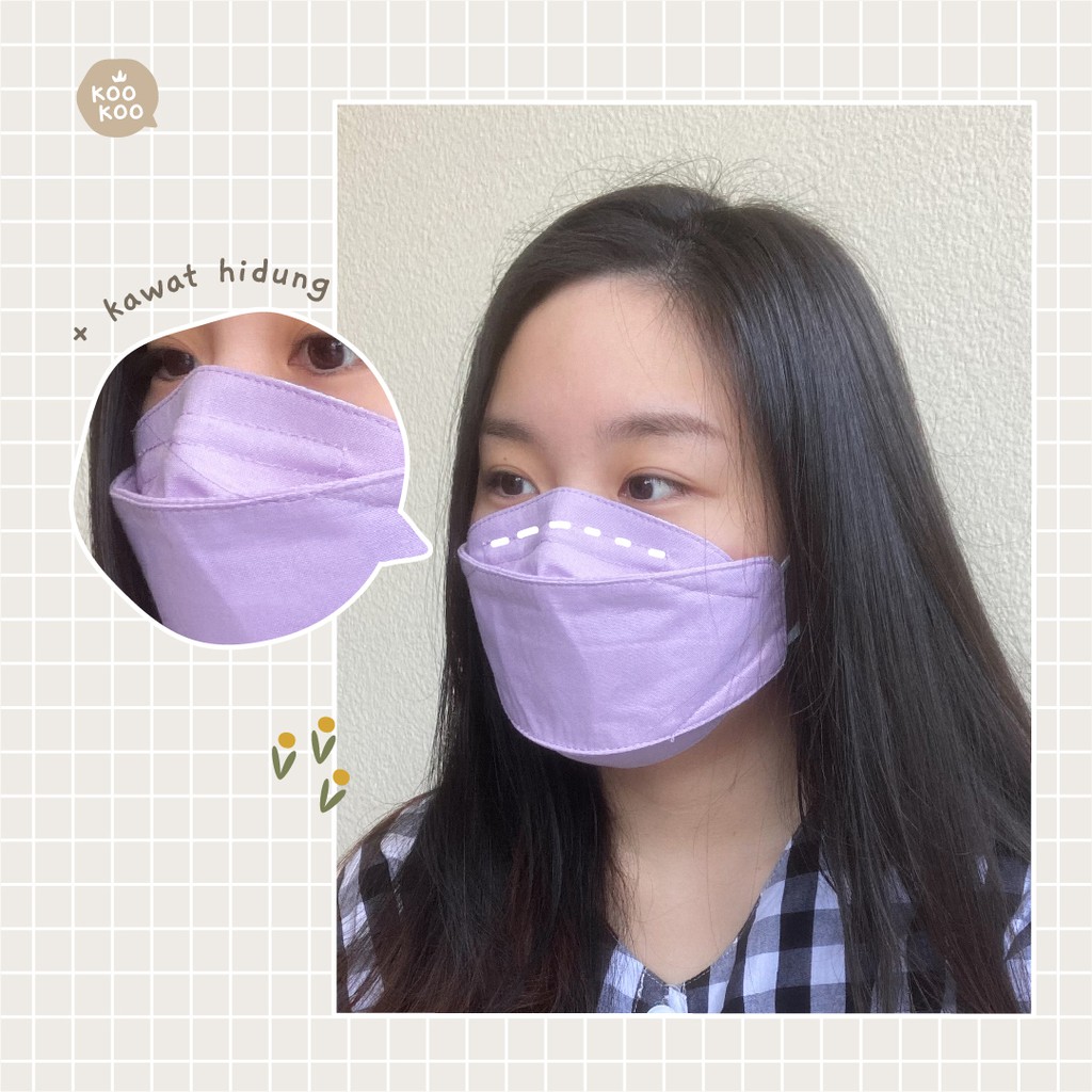 Jual Masker Kain Polos 3D 3 Ply Model KF94 [KAEF MASK] | Shopee Indonesia