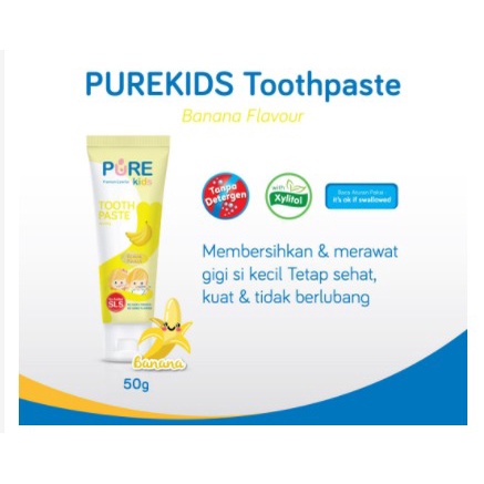 Jual PURE KIDS Toothpaste 50gr Pasta Gigi Anak | Shopee Indonesia