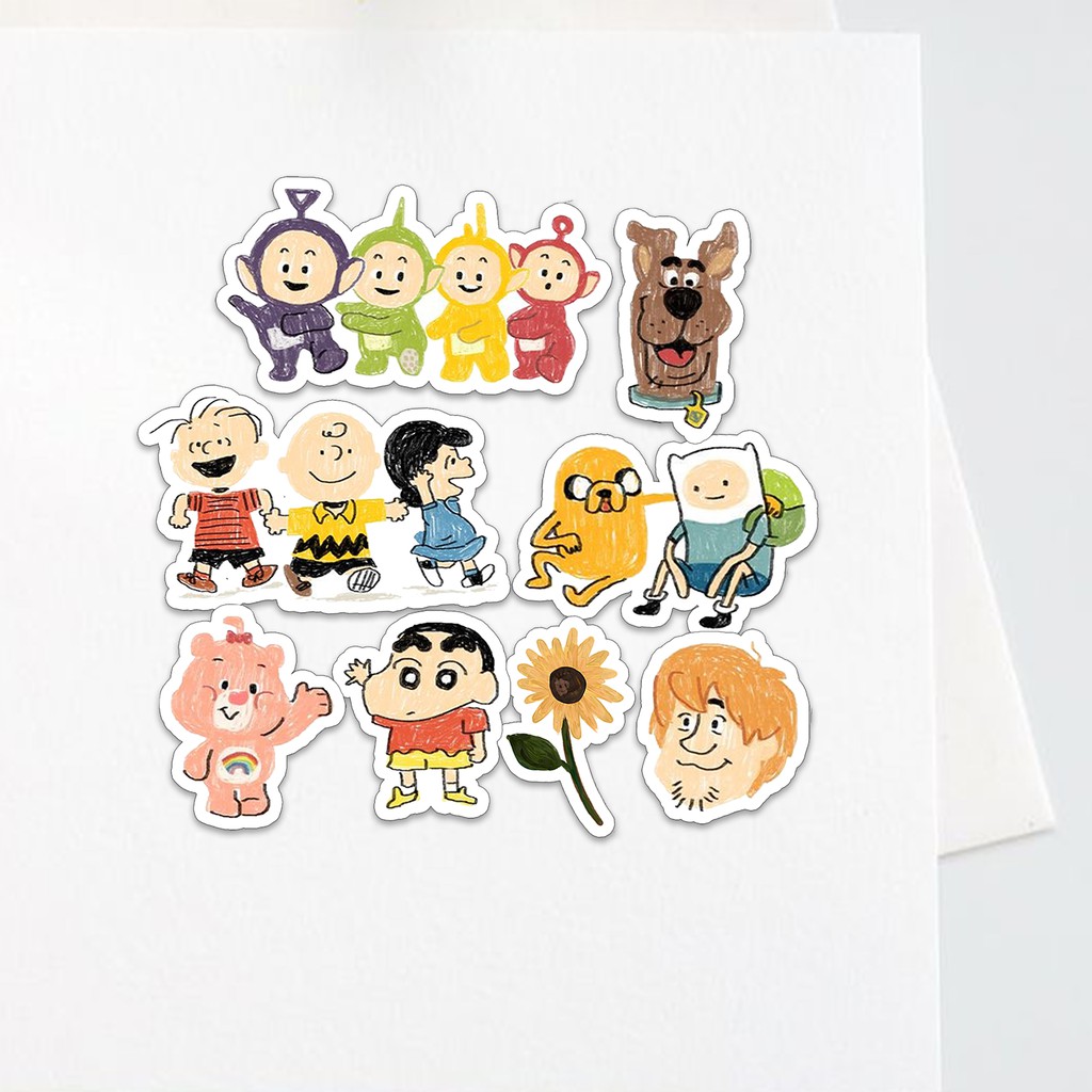 Jual Sticker Cartoon Aesthetic Sticker Waterproof (8pcs) | Shopee Indonesia