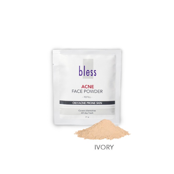 Jual COD Bless Cosmetics Refill Acne Face Powder Ivory Shopee Indonesia