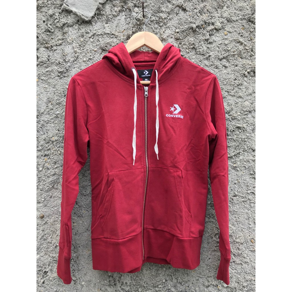 Jaket 2024 converse maroon