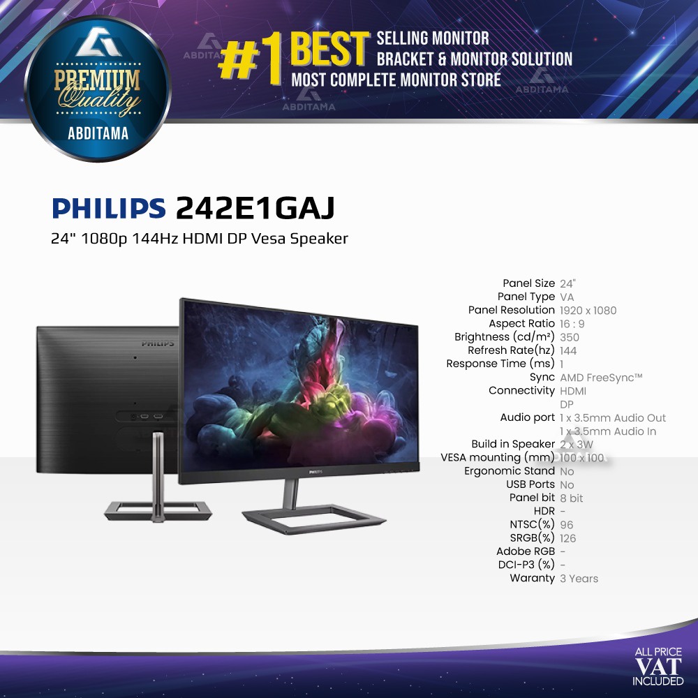 Jual Monitor LED Philips 242E1GAJ 24