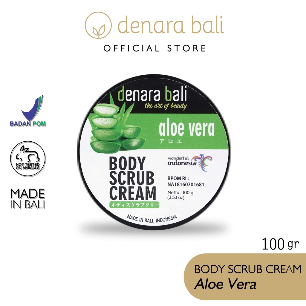 Jual Denara Bali Body Scrub Cream Aloevera 100g Shopee Indonesia