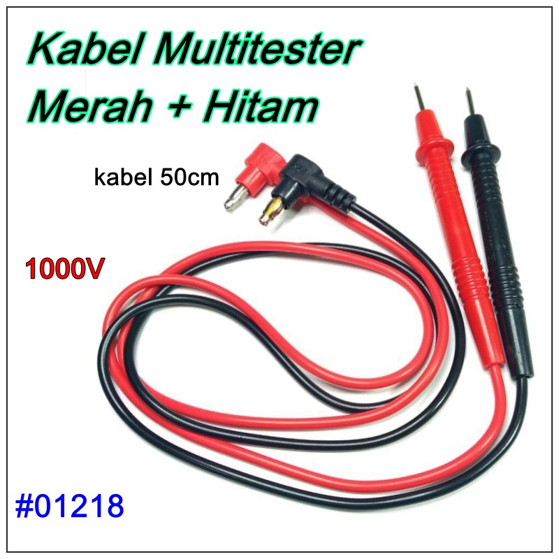 Jual kabel Multimeter 1 Set Merah Hitam Probe Multi Tester ukur listrik ...