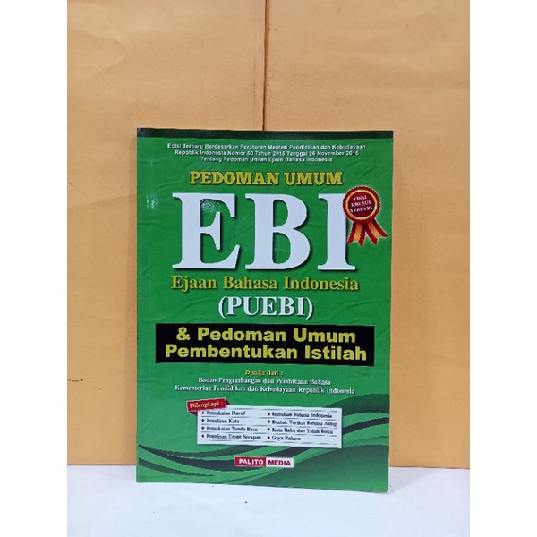 Jual BUKU PEDOMAN UMUM EBI EJAAN BAHASA INDONESIA (PUEBI) | Shopee ...