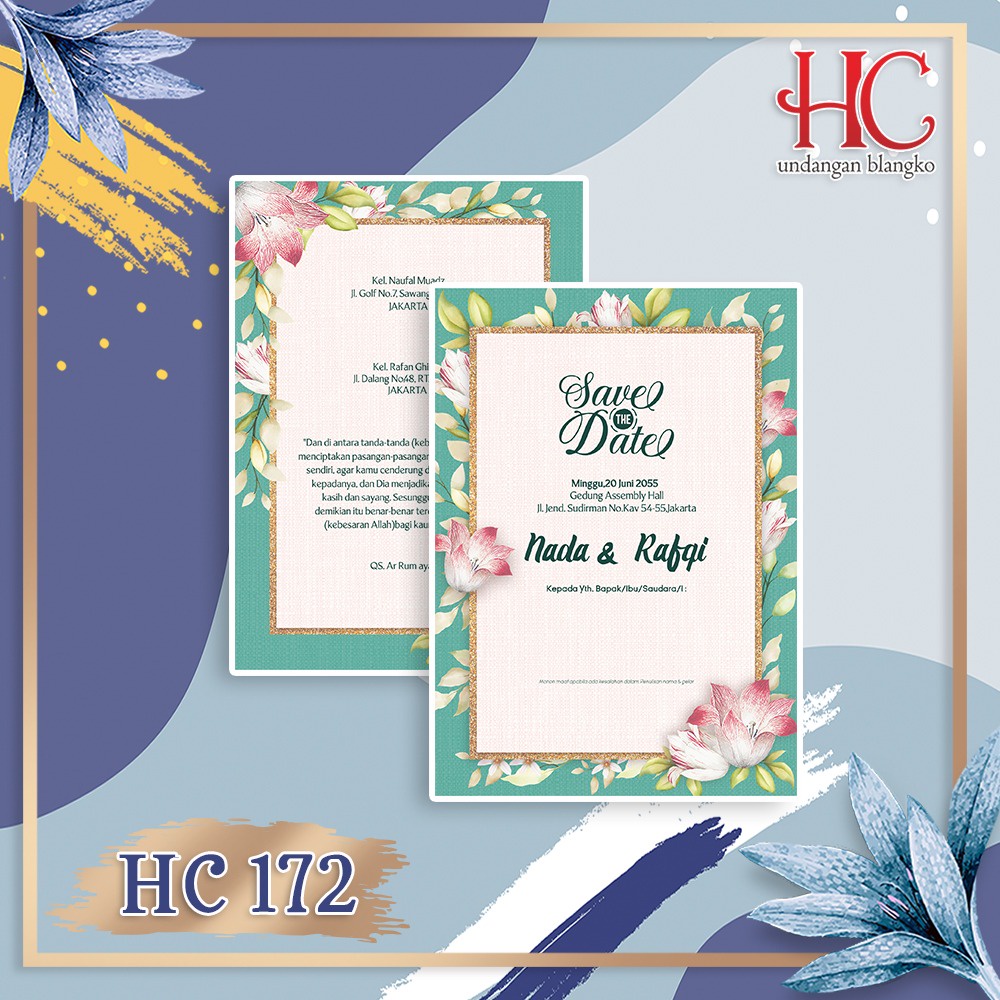 Jual Blangko Undangan HC 172 (Free File Setting Corel) | Shopee Indonesia