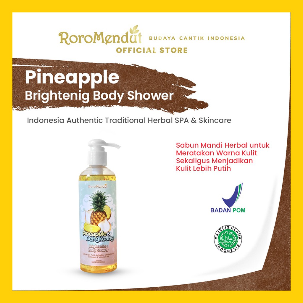 Jual Roro Mendut Pineapple & Bengkoang Brightening Body Shower | Shopee ...