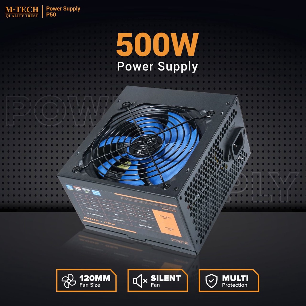Jual Power Supply CPU Komputer 500W MTECH P50 Shopee Indonesia
