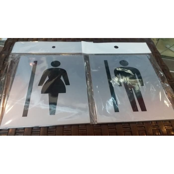 Jual SIGN LABEL STICKER TOILET FEMALE / MALE PERPC DIM 12X10CM | Shopee ...