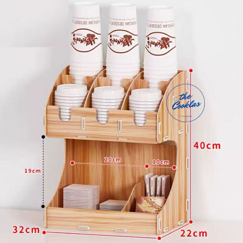 Jual Paper Cup Holder Rack | Rak Organizer Gelas Kertas Plastik Model ...