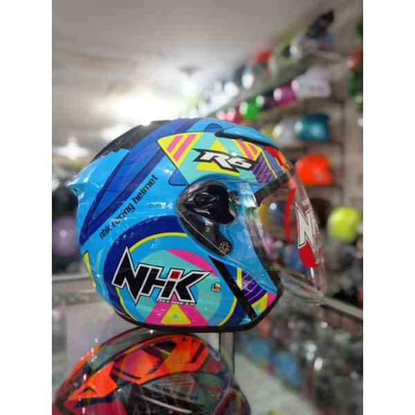 Jual HELM NHK R6 PIGMEN BLUE ORIGINAL PAKKING KARDUS | Shopee Indonesia