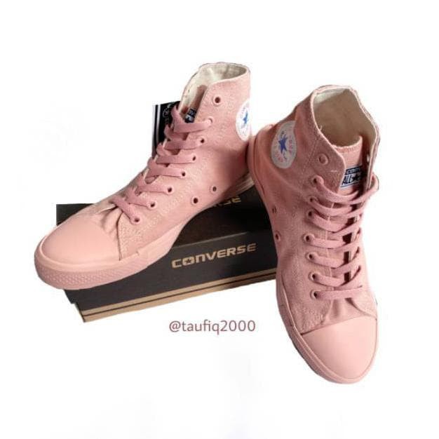 Converse kulit pink hotsell