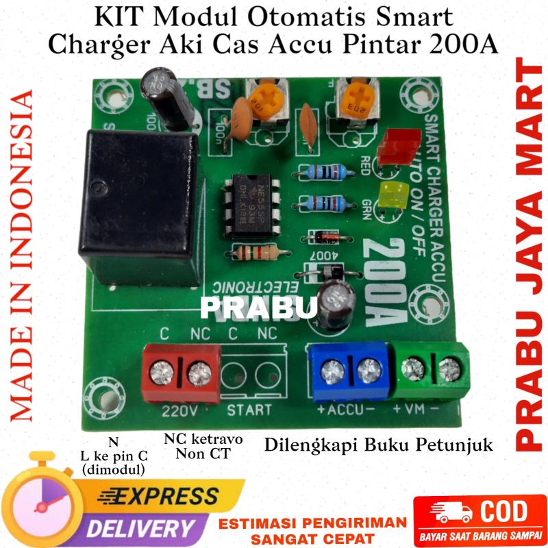 Jual Kit Modul Otomatis Smart Charger Aki Cas Accu Pintar V A