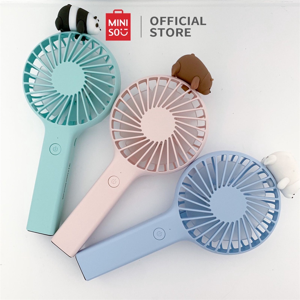 Jual Miniso We Bare Bears Mini Fan Kipas Portable Shopee Indonesia