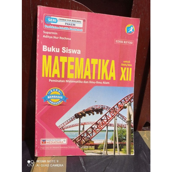 Jual Buku Siswa MATEMATIKA Untuk Sma Ma Kelas Xii Peminatan Matematika ...