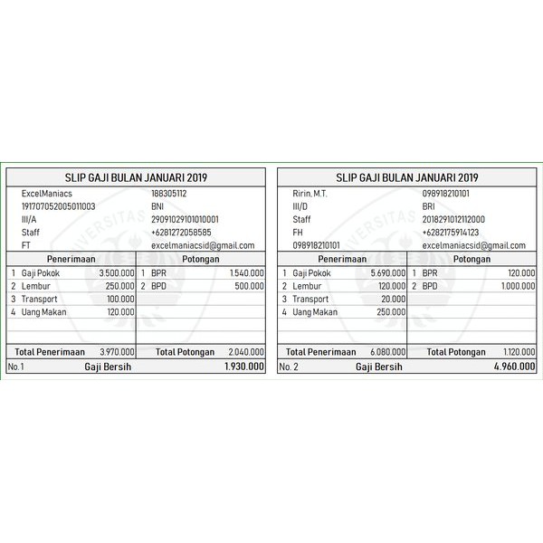 Jual Aplikasi Excel Cetak Slip Gaji Shopee Indonesia