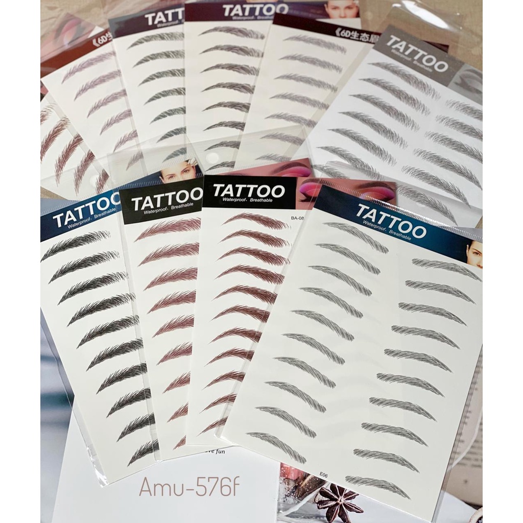 Jual Sticker Tato alis temporer - tato sulam alis sticker stiker 4D ...