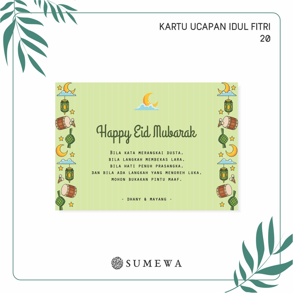 Jual Kartu Ucapan Idul Fitri / Kartu Ucapan Lebaran / Kartu Hampers