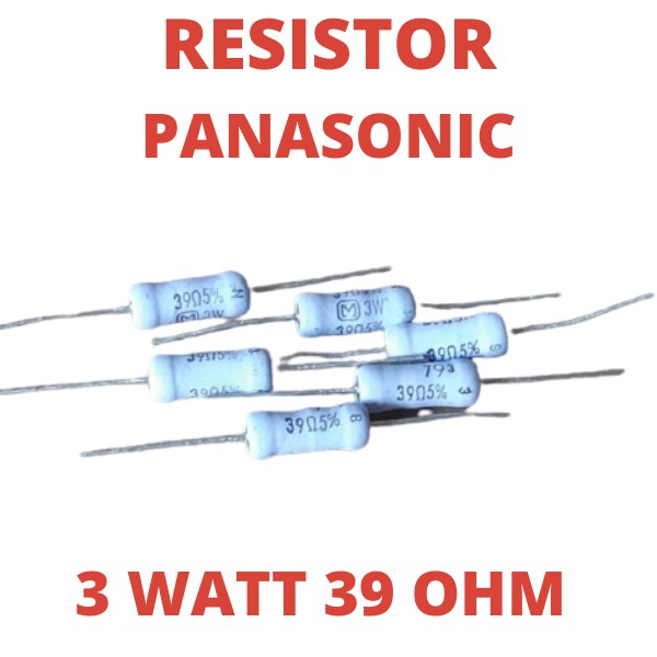 Jual RESISTOR PANASONIC 3W 39 OHM 6 pcs ORI ORIGINAL SPAREPART 39OHM 3 ...