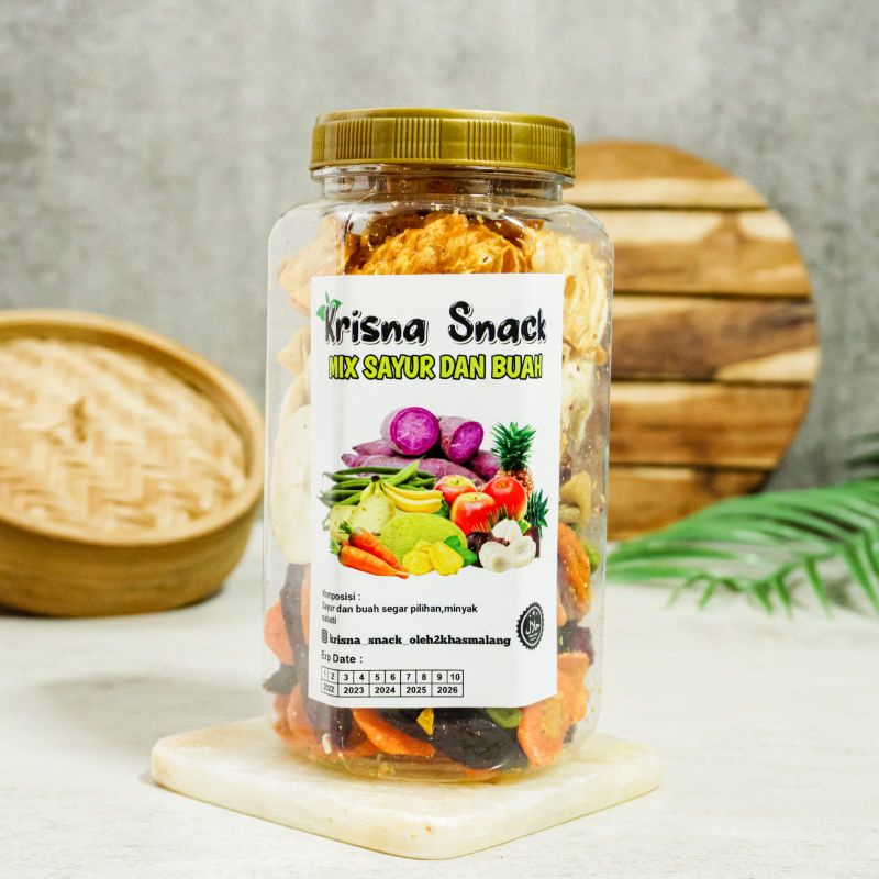 Jual Keripik Mix Sayur Dan Buah Volume 700ml Veggie Chips Sayur Dan